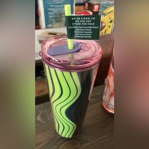 Starbucks Venti 24oz Multi-color Geometric/Wavy Hot Cold Cup Tumbler